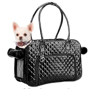 Faux Leather Small Dog Carrying Bag